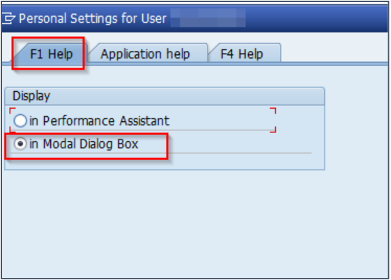 SAP GUI F1 Help