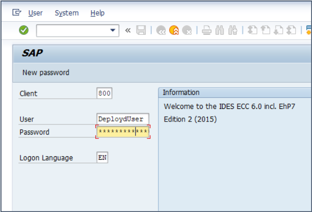 SAP GUI Login Page